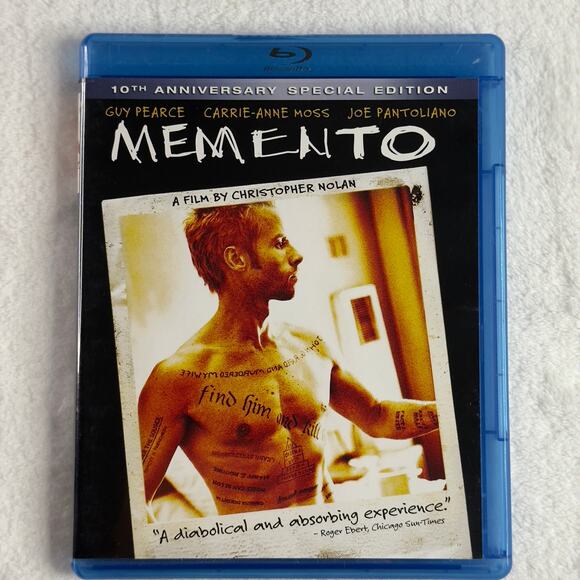 Memento Blu-ray 10th Anniversary Special Edition Christopher Nolan Guy Pearce - Picture 1 of 5